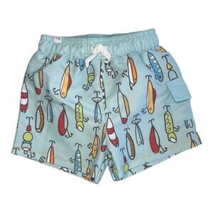 Mud Pie Fishing Lure Swim Trunks  - Size 12-18 months